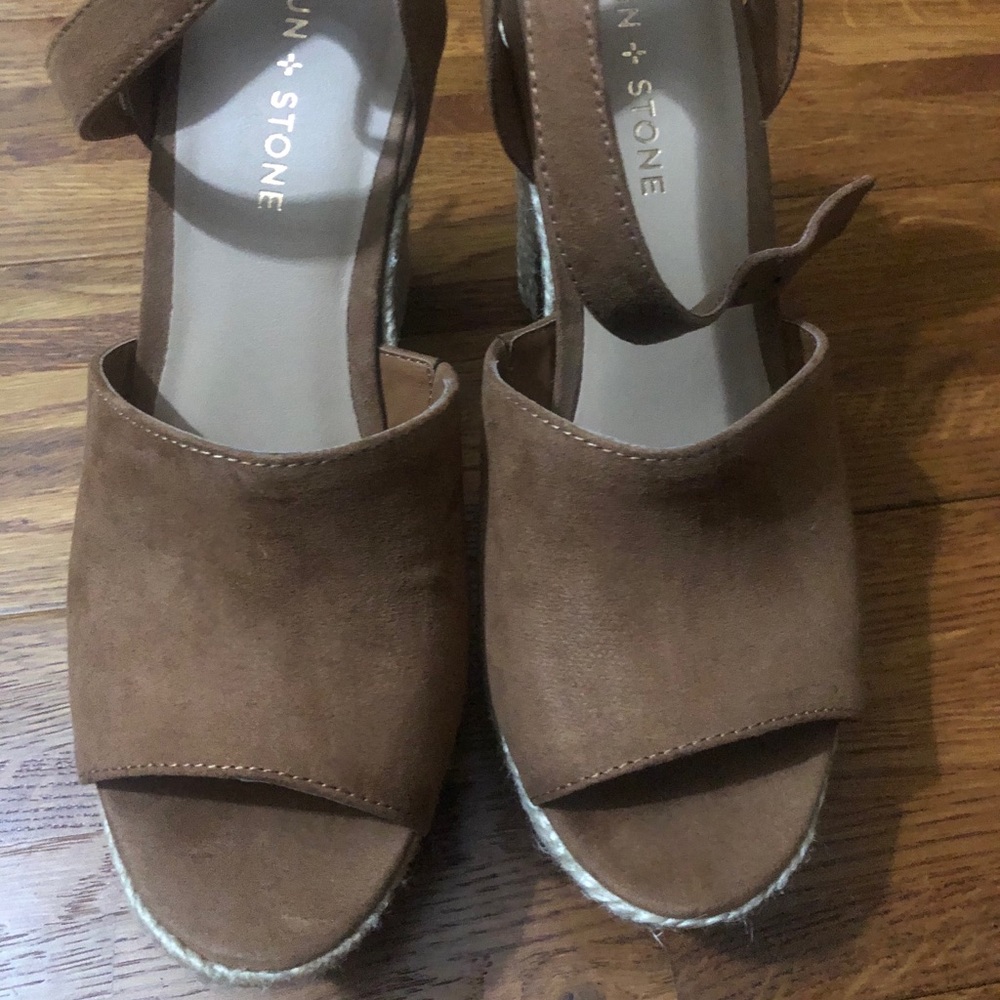 Tan high heels